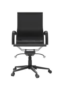 Gray office chair isolated on white background