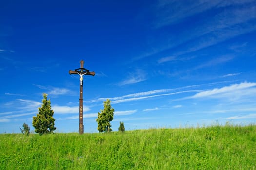 Crossroads on the Swabian Alb,Baden-Württemberg,Germany