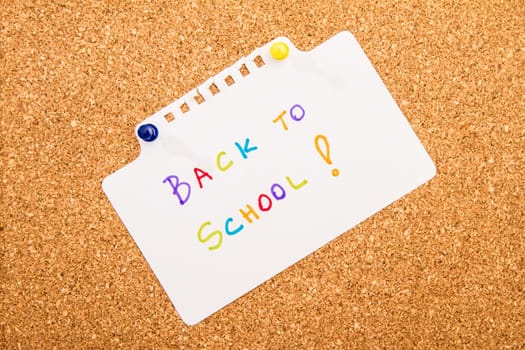 Cork board "Back to school"""