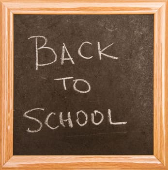 Blackboard "Back to school"", isolated."