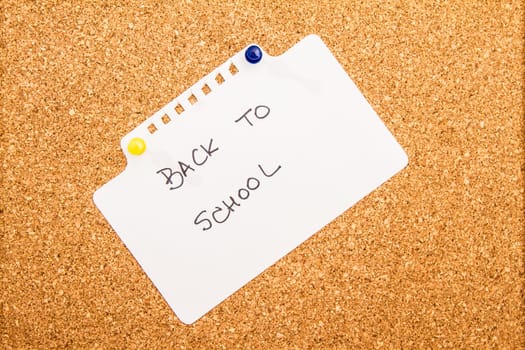 Cork board "Back to school""."