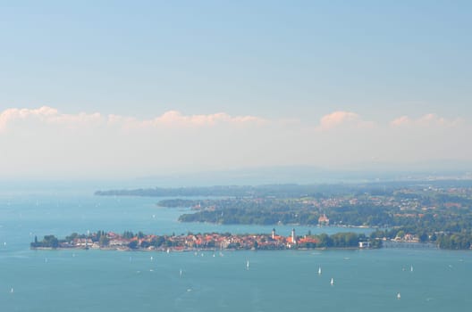 Spectacular picturesque view on Lindau on Lake Bodensee, Germany