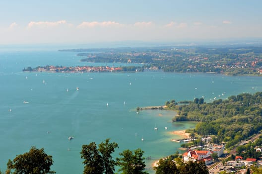 Spectacular picturesque view on Lindau on Lake Bodensee, Germany