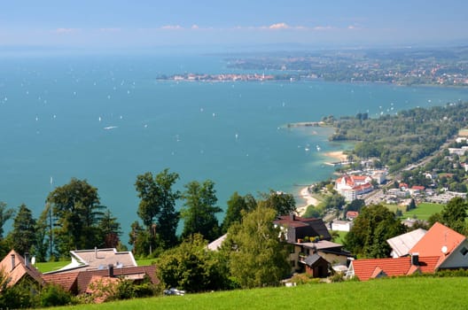 Spectacular picturesque view on Lindau on Lake Bodensee, Germany