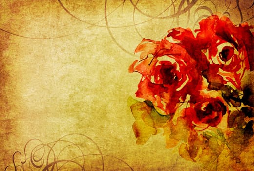Rose Watercolor Card