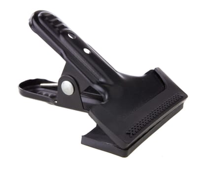 black clip on a white background