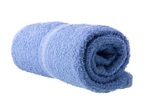 Colorful towels isolated on white background