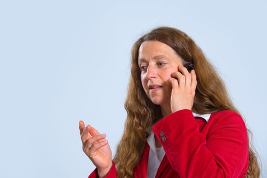 woman is calling