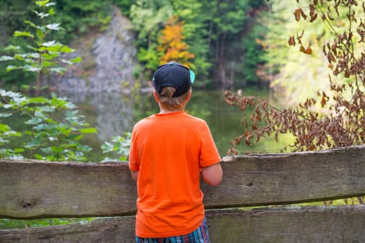 boy is resing in nature