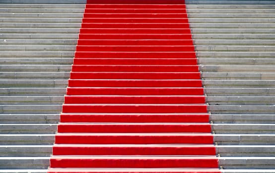 Red carpet of the Konzerthaus in Berlin.