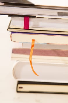 A pile of books.
