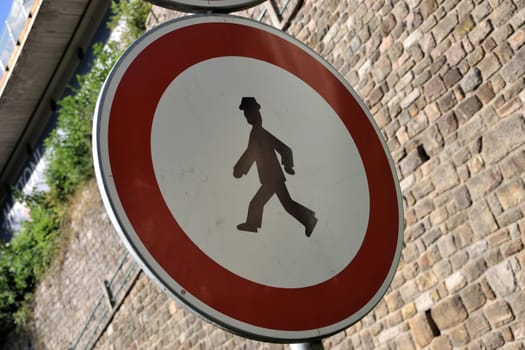 prohibited for pedestrians