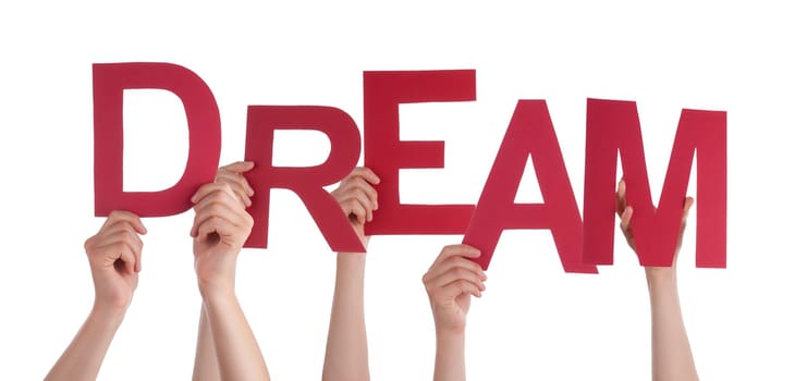 Many Hands Holding a Red Dream, Isolated