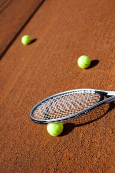 Sport, Tennis racket and balls