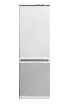 Modern fridge clipping on white