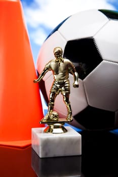 Classic black white soccer ball