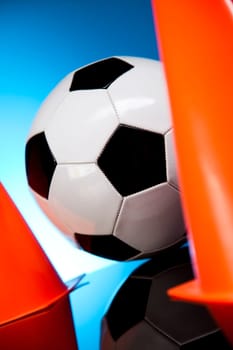 Black and white soccer ball
