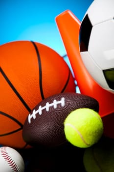 Sport, a lot of balls and stuff