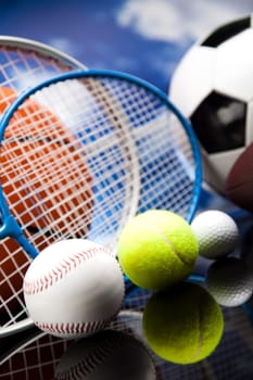 Sport, a lot of balls and stuff