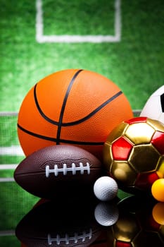 Sport, a lot of balls and stuff