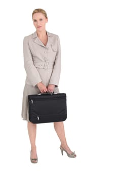 businesswoman with briefcase
