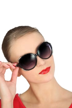 Woman with sunglasses