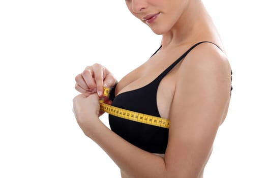 Women's chest size measured