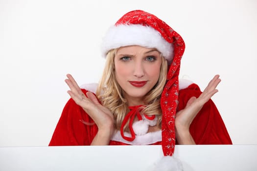Mrs. Claus doesn't know what to do...