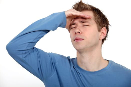 Stressed teenager