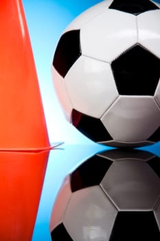 Classic black white soccer ball