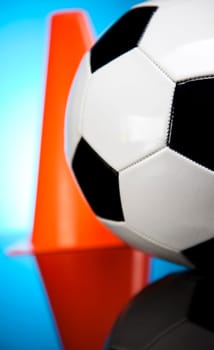 Classic black white soccer ball
