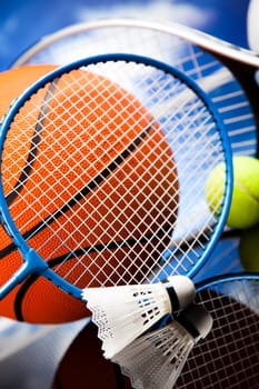 Sport, a lot of balls and stuff