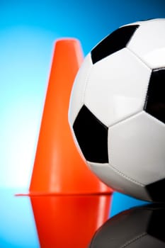 Classic black white soccer ball