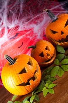 Scary Jack, halloween pumpkin and spider