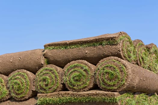 stacks of sod