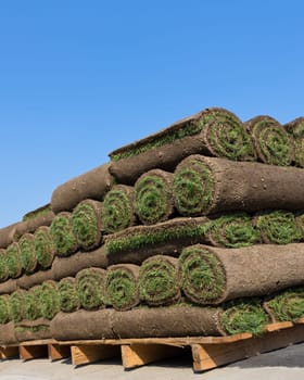 stacks of sod