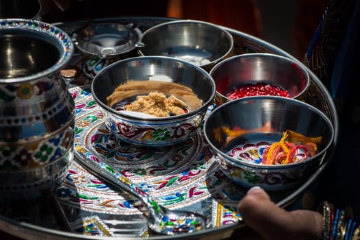image of a decorative tray used in an Indian wedding ceremony