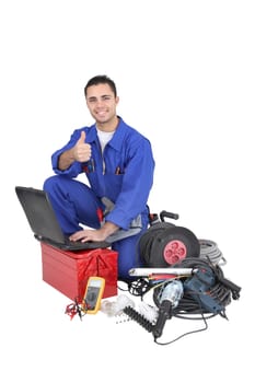 A tradesman giving his stamp of approval