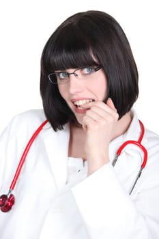 young medical assistant posing