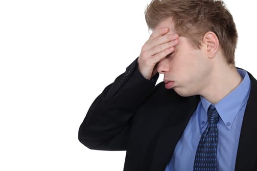 Stressed businessman