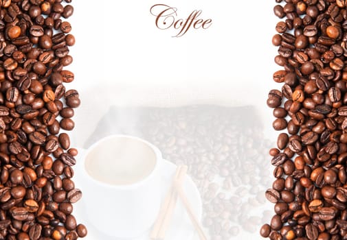 Menu for coffee with a copy space to write.