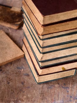 Pile of old books - vintage photo