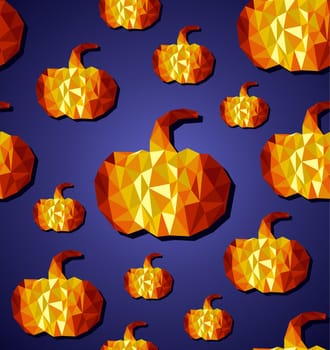 Abstract geometric pumpkin shape seamless pattern background. EPS10 vector file organized in layers for easy editing.