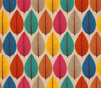 Colorful autumn tree leaves seamless pattern background. EPS10 vector file with transparency organized in layers for easy editing.