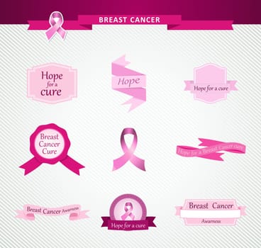 Global collaboration breast cancer awareness concept illustration