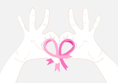 Breast cancer awareness concept illustration