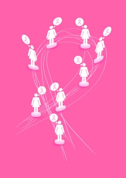 Breast cancer awareness concept illustration