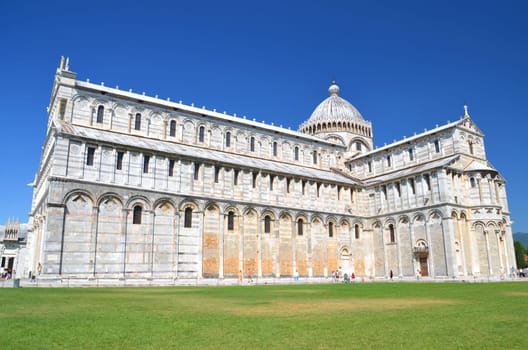 Famous cathedral on Square of Miracles in Pisa, Italy