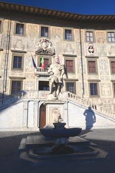 Beautiful building of University on Piazza dei Cavalieri in Pisa, Tuscany - Italy