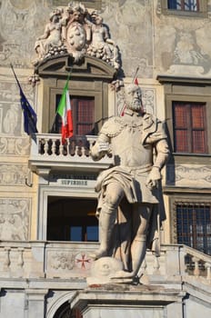 Beautiful building of University on Piazza dei Cavalieri in Pisa, Tuscany - Italy